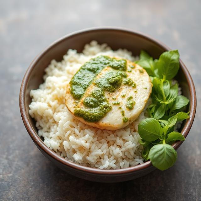 Pesto Chicken Rice Bowl