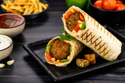 All Beef Meatball Wrap with French Fries